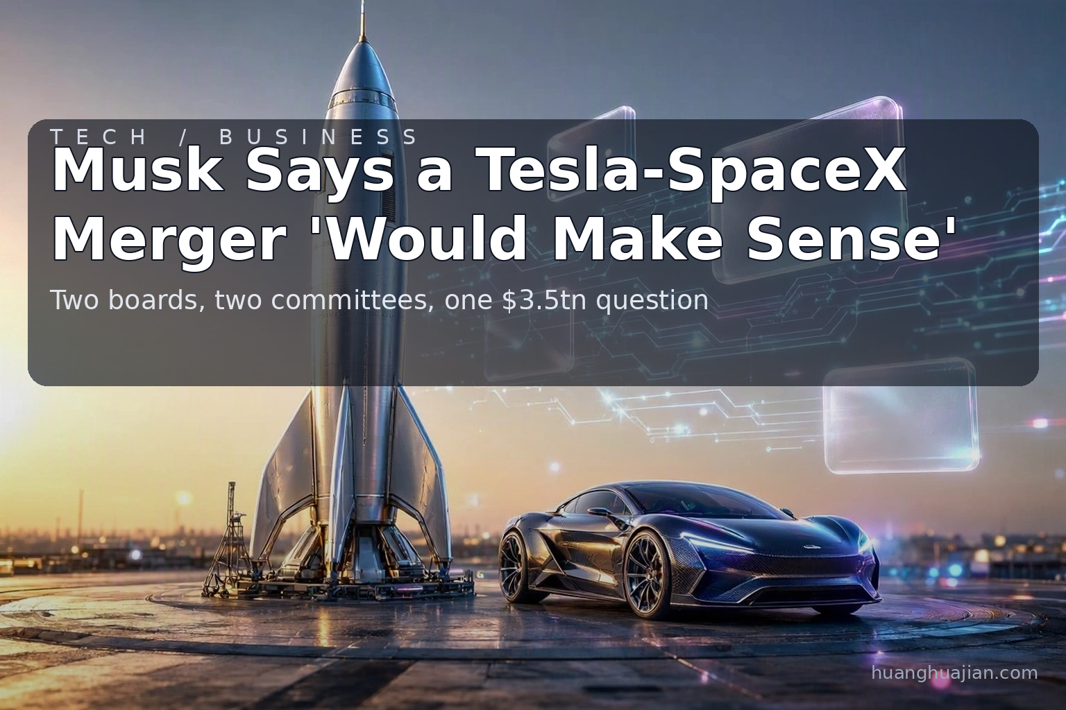 Musk Confirms He Is Weighing a Tesla-SpaceX Merger