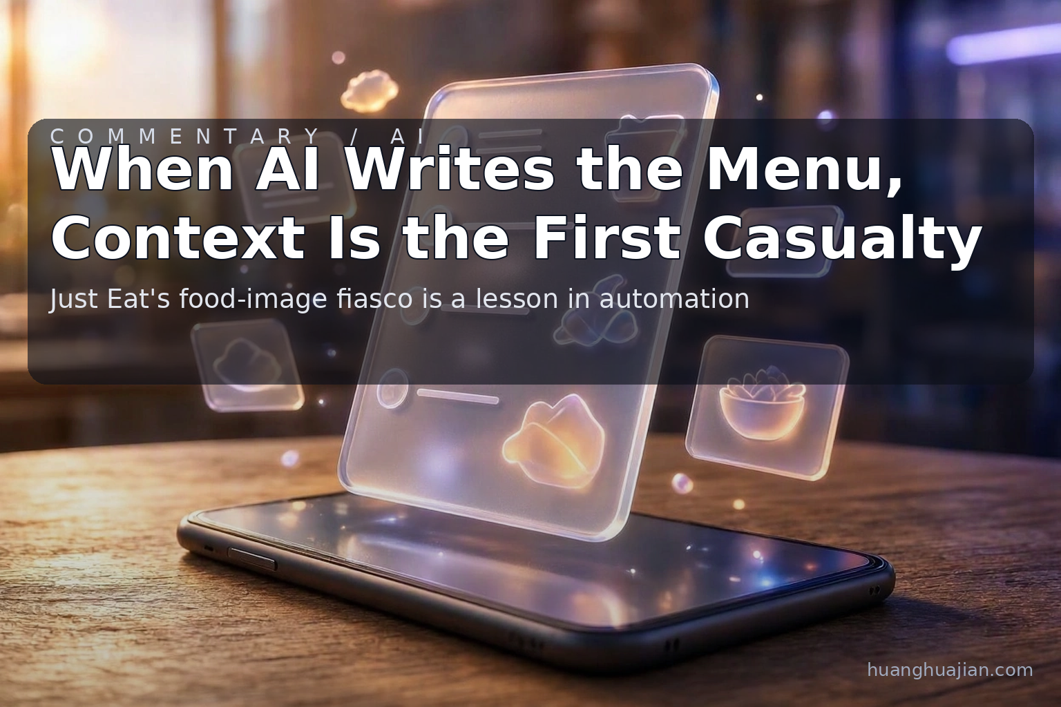 When AI Writes the Menu, Context Is the First Casualty