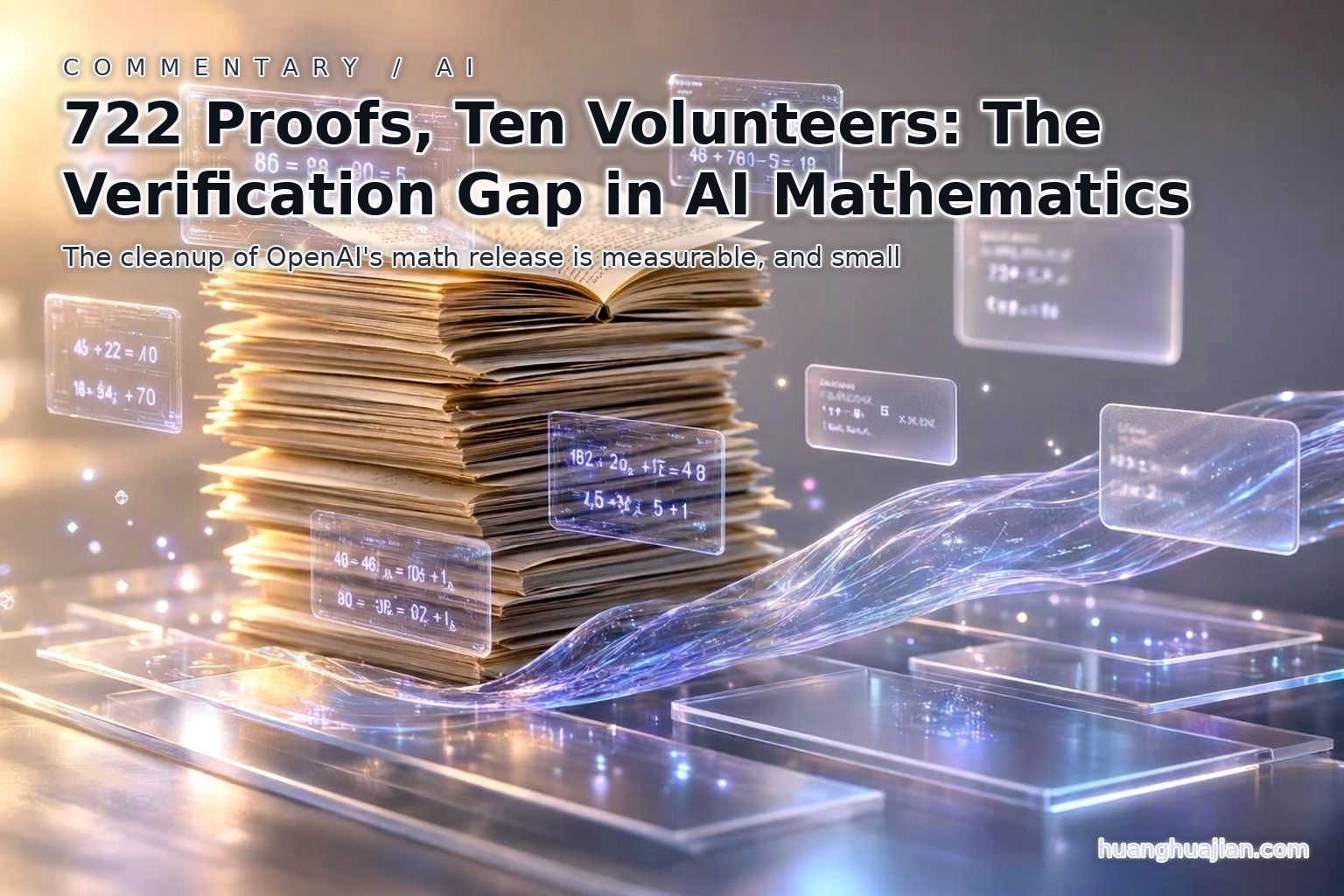 722 Proofs, Ten Volunteers: The Verification Gap in AI Mathematics