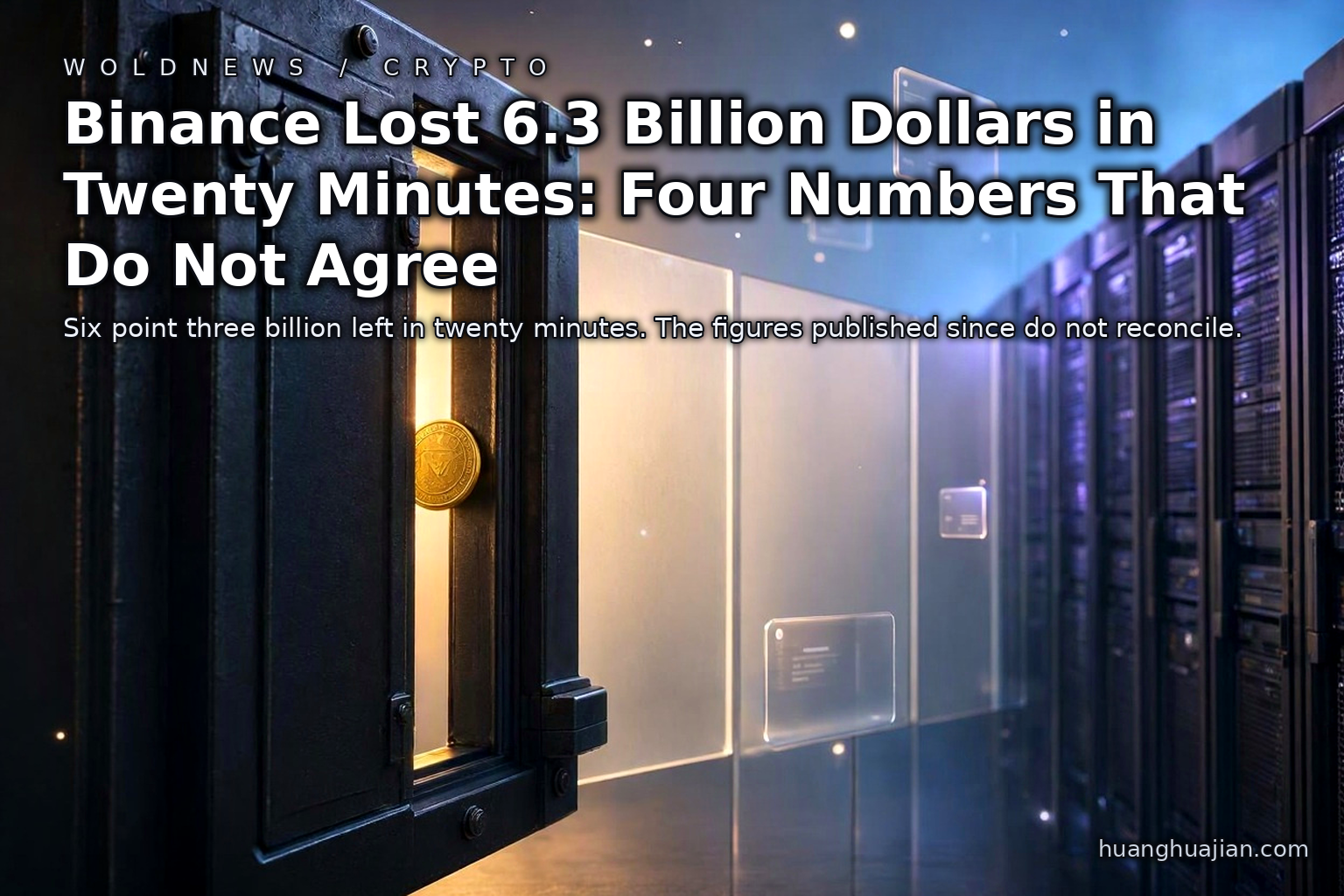 Six point three billion left in twenty minutes. The four figures published since do not reconcile.