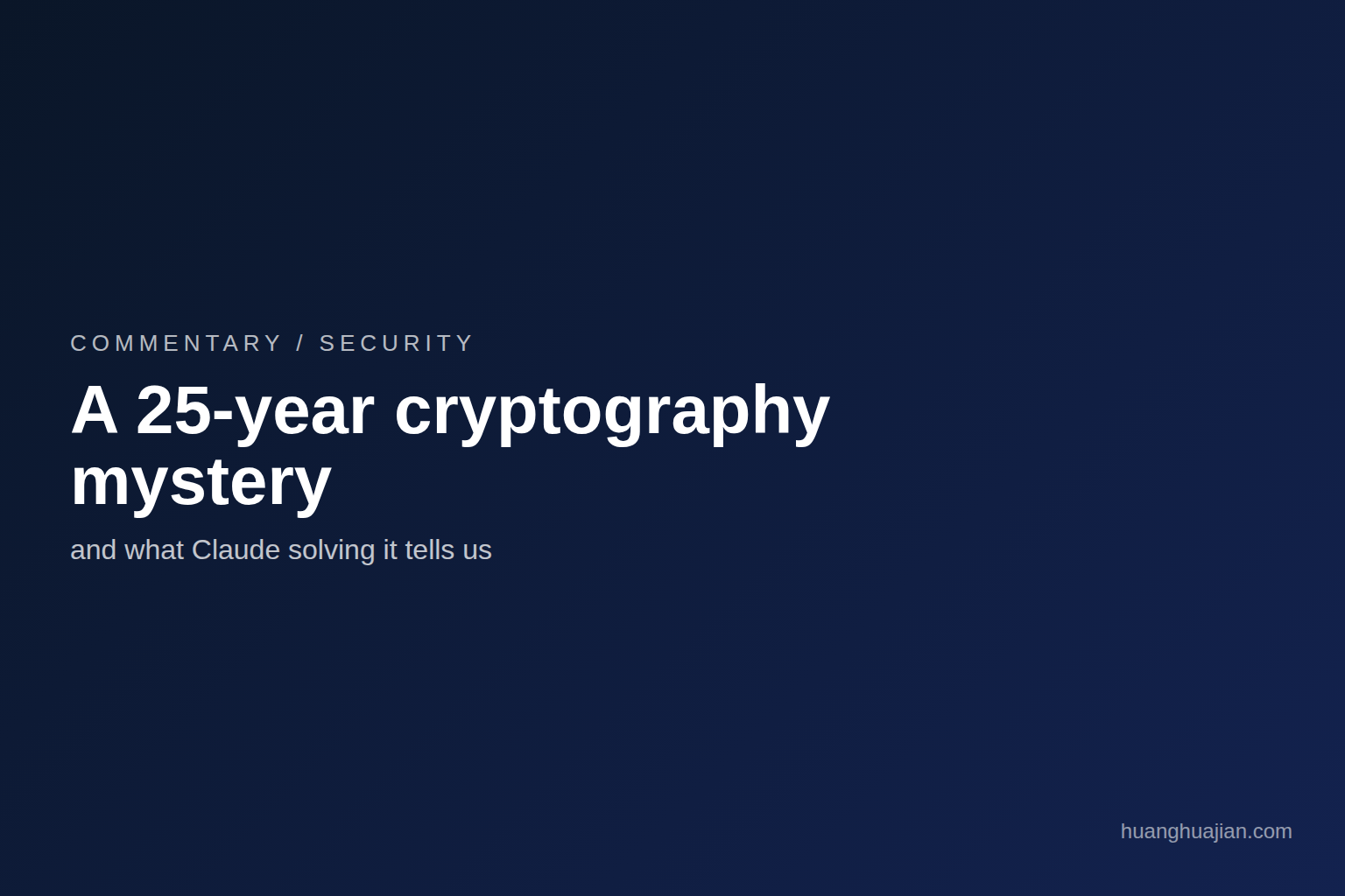 Featured banner for ecdsa