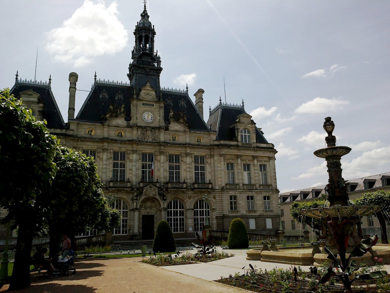 Limoges town hall, photographed in 2012; a fire set during Saturday's protests l