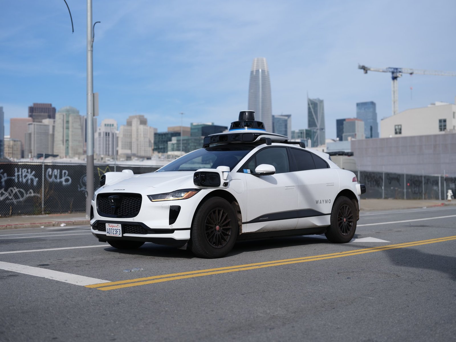 Waymo robotaxi operating in San Francisco in 2023.